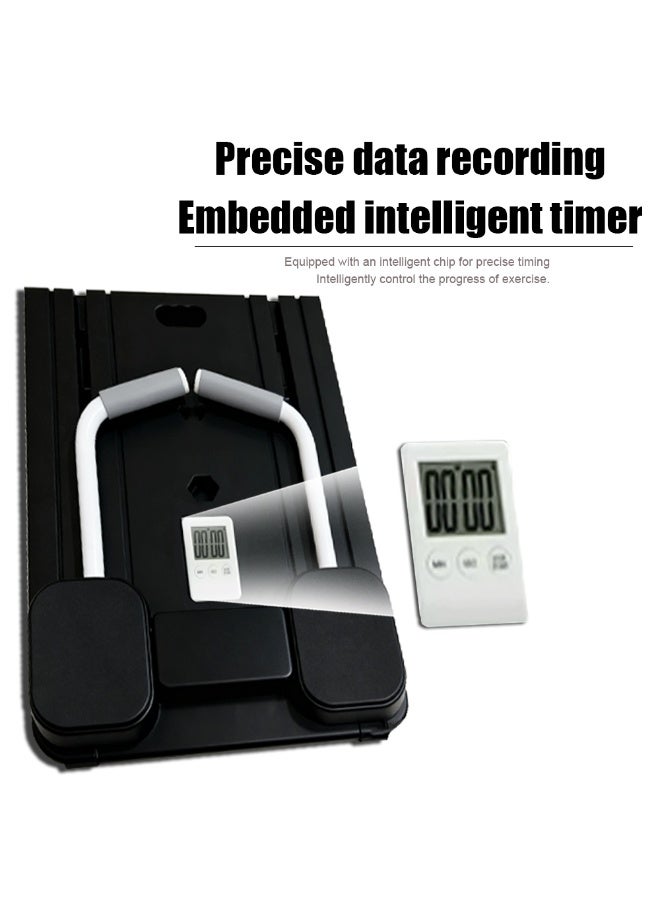 لوح أسود القابلة للطي للياقة البدنية । ضغط بيلاتيس للأسر تمرين لعضلات البطن والتدريب على ستة حزم - Image 3