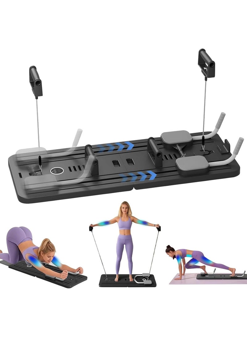 لوح أسود القابلة للطي للياقة البدنية । ضغط بيلاتيس للأسر تمرين لعضلات البطن والتدريب على ستة حزم - Image 5