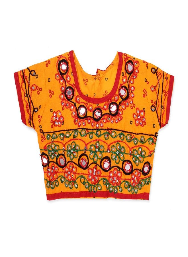 ANNA'S Baby Girl Cotton Readymade Lehenga Choli Set (KUM-YL6_YELLOW_3 Years-4 Years) - Image 2