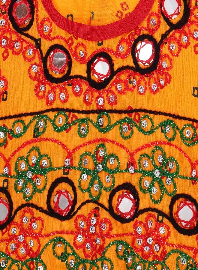 ANNA'S Baby Girl Cotton Readymade Lehenga Choli Set (KUM-YL6_YELLOW_3 Years-4 Years) - Image 4