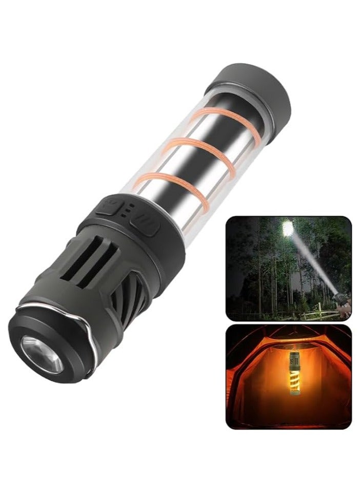 general Portable Rechargeable LED Flashlight for Camping, IPX4 Waterproof Light, Indoor & Outdoor LED Flashlight Survival Kit, Emergency Light, Power Outage, Hiking - Image 1
