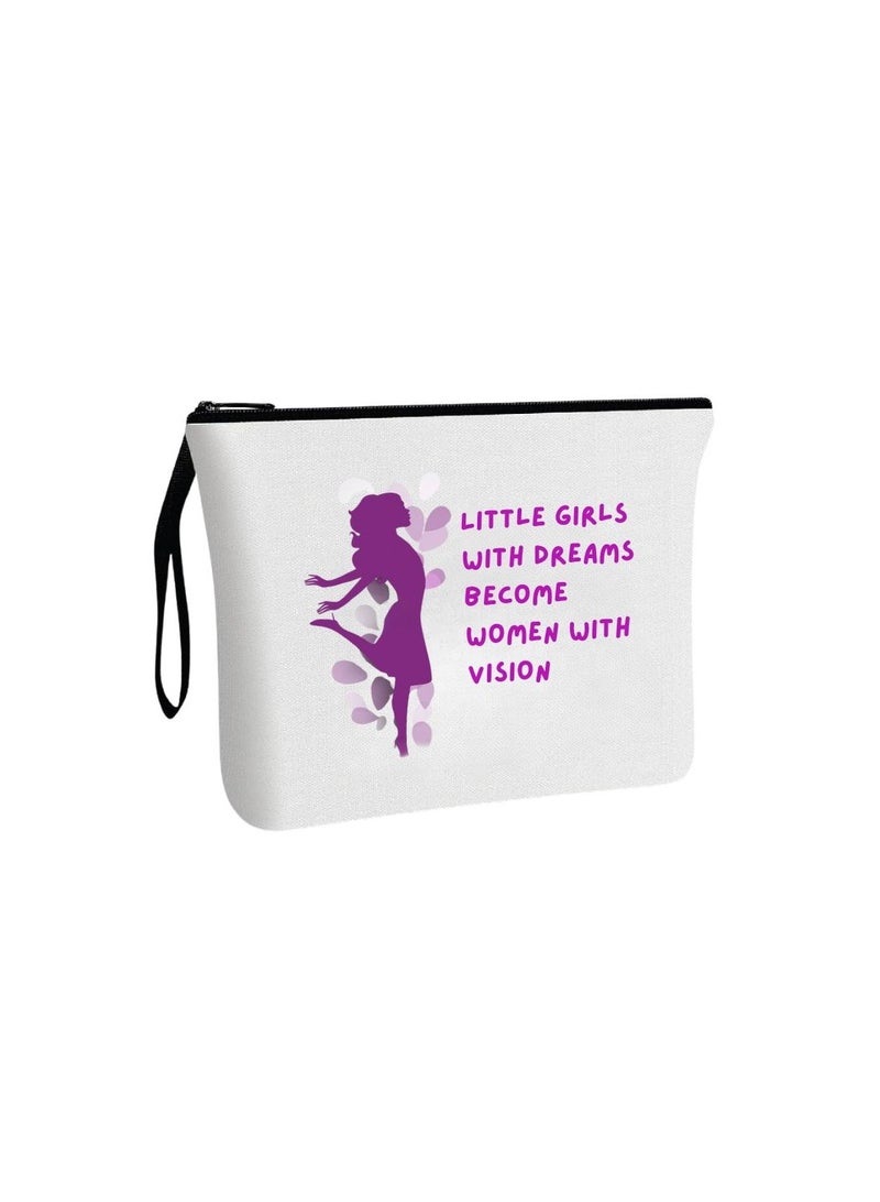 برينت شوب فور مي حقيبة مستحضرات التجميل ليوم المرأة العالمي - منظم أدوات الزينة متين ومناسب للسفر - هدية لمناسبات وحفلات يوم المرأة - حقيبة مكياج ملهمة للنساء - Image 1