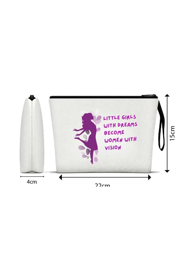 برينت شوب فور مي حقيبة مستحضرات التجميل ليوم المرأة العالمي - منظم أدوات الزينة متين ومناسب للسفر - هدية لمناسبات وحفلات يوم المرأة - حقيبة مكياج ملهمة للنساء - Image 2