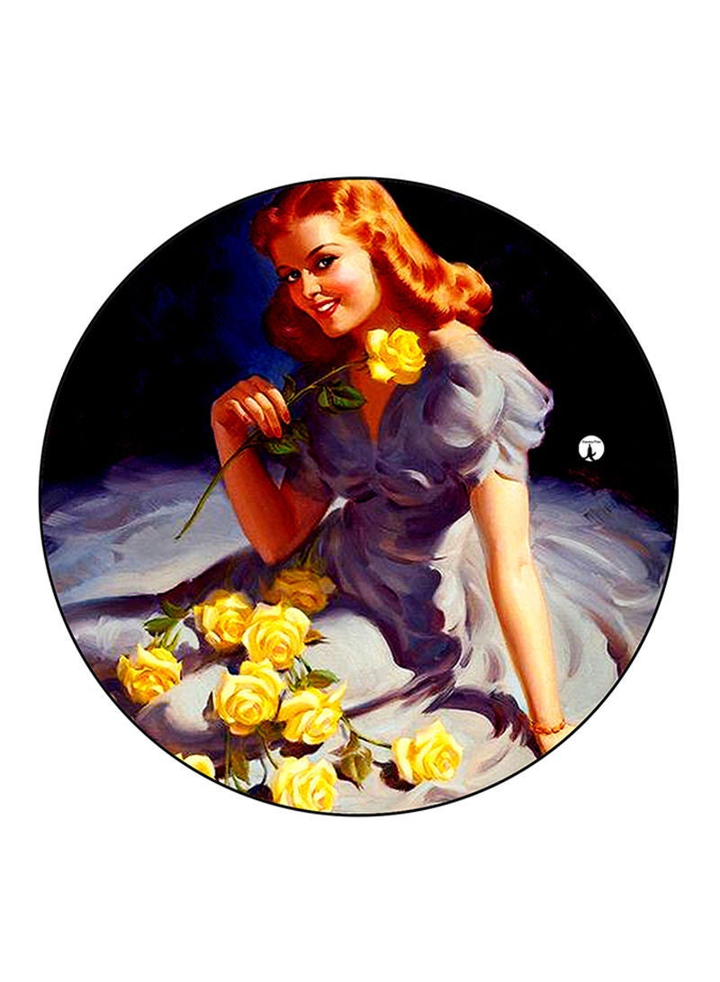 RKN Vintage Art Printed Fridge Magnet  Multicolour - Image 1