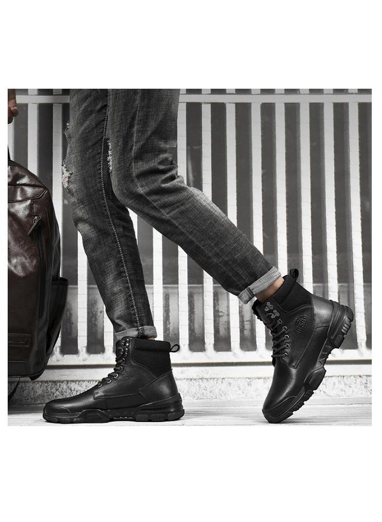 KUYING New Men's Casual Leather Boots - Image 2