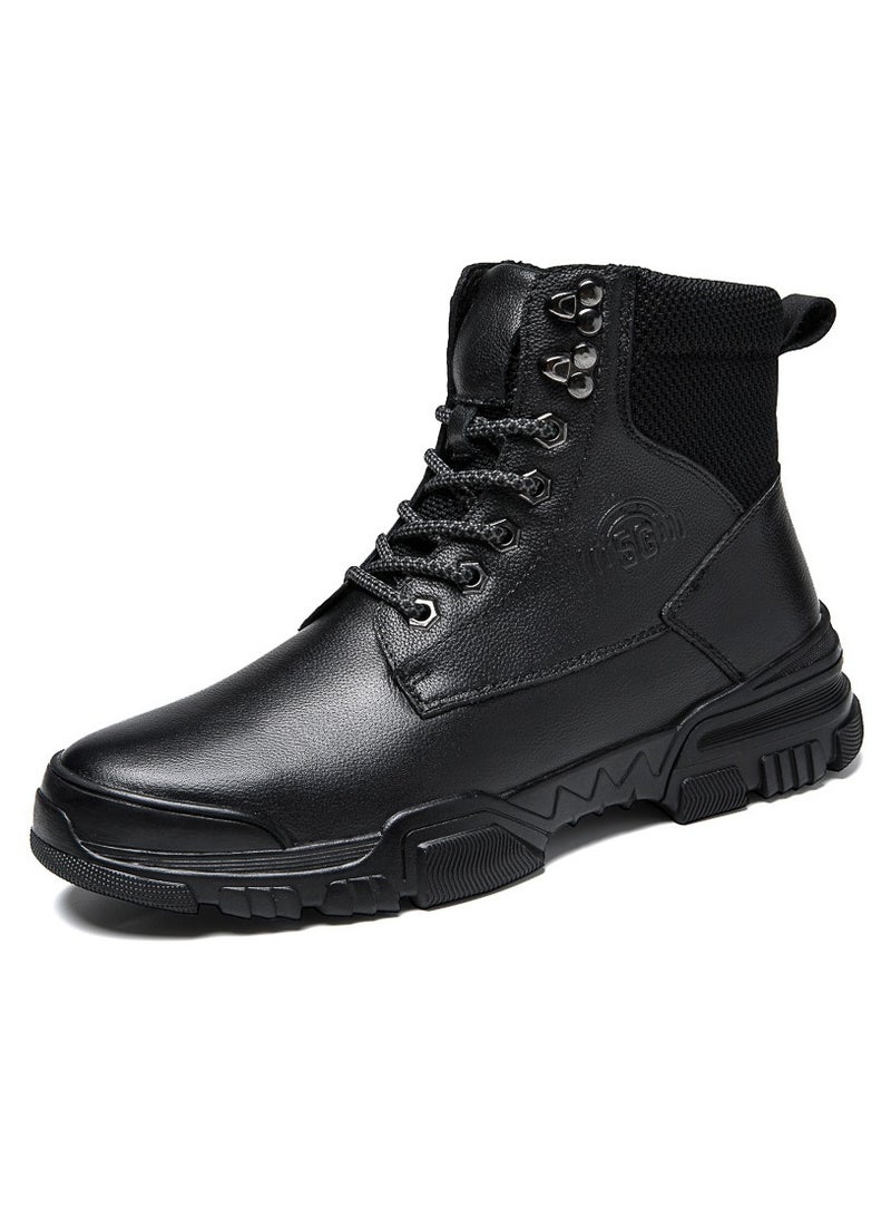 KUYING New Men's Casual Leather Boots - Image 1