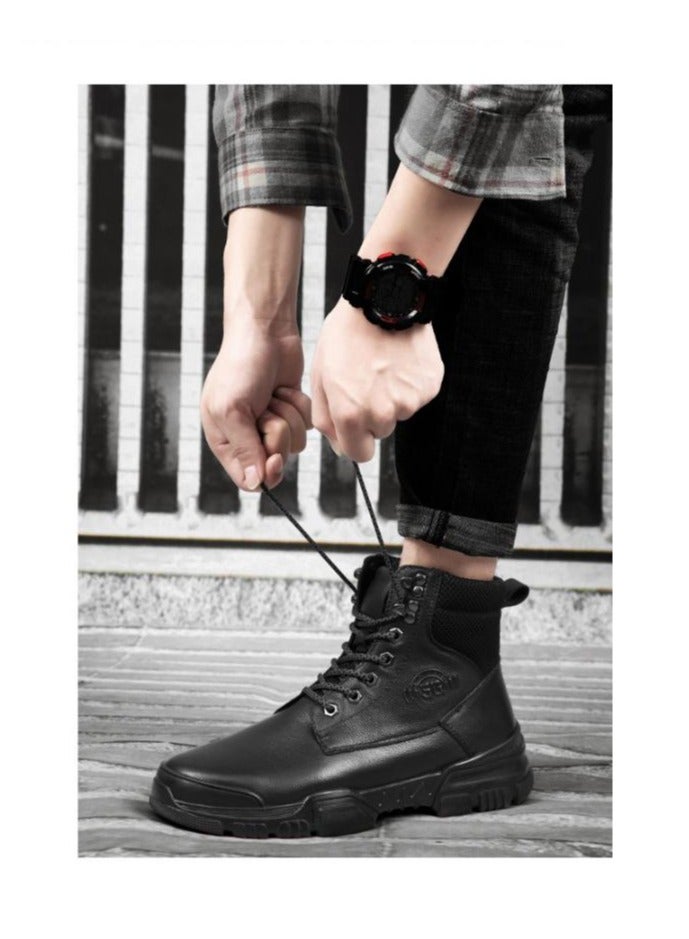 KUYING New Men's Casual Leather Boots - Image 4