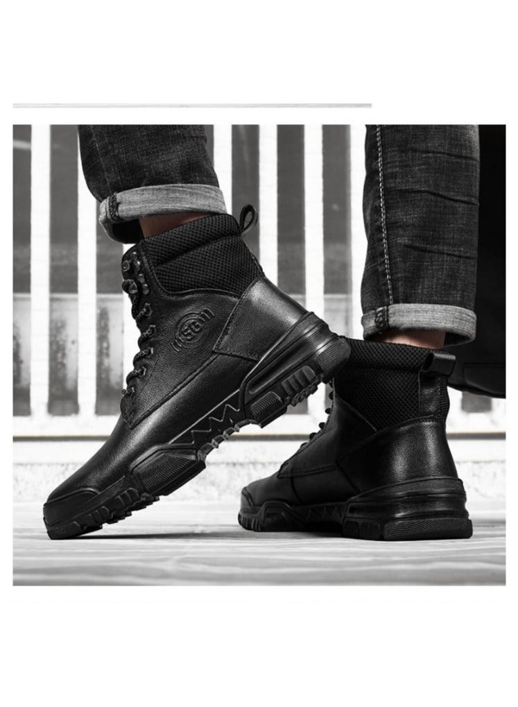 KUYING New Men's Casual Leather Boots - Image 3