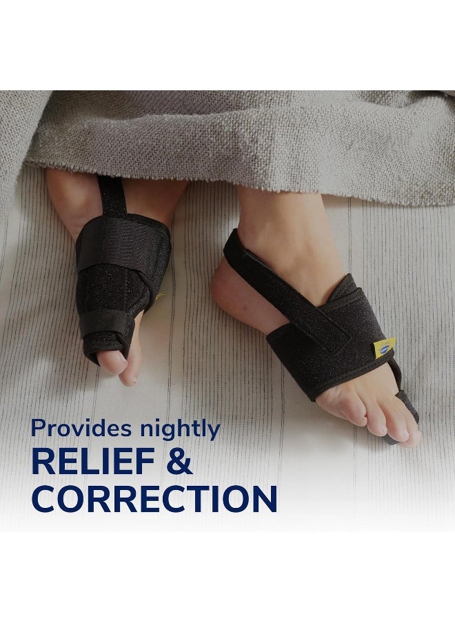 Dr. Scholl's - Dr. Scholl's Bunion Relief & Toe Corrector // Massaging Gel Bunion Splint & Big Toe Straightener - Bunion Corrector for Women & Men - Bunion Pads for Bunion Relief, 1 support set (left & right) - Image 1