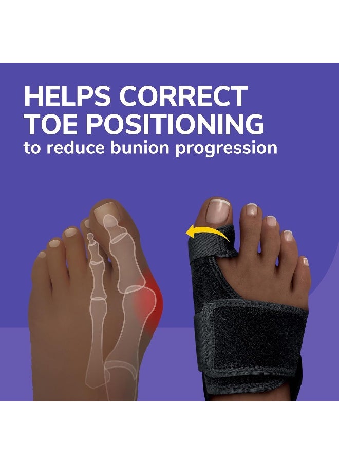 Dr. Scholl's - Dr. Scholl's Bunion Relief & Toe Corrector // Massaging Gel Bunion Splint & Big Toe Straightener - Bunion Corrector for Women & Men - Bunion Pads for Bunion Relief, 1 support set (left & right) - Image 1