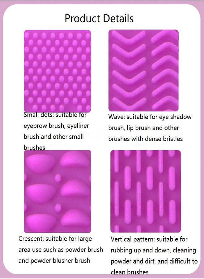 Generic Multi functional silicone scrub pad beauty makeup storage powder puff cleaning tool cleaning pad dry cleaning water cleaning makeup brush eye shadow brush washer  - Image 5