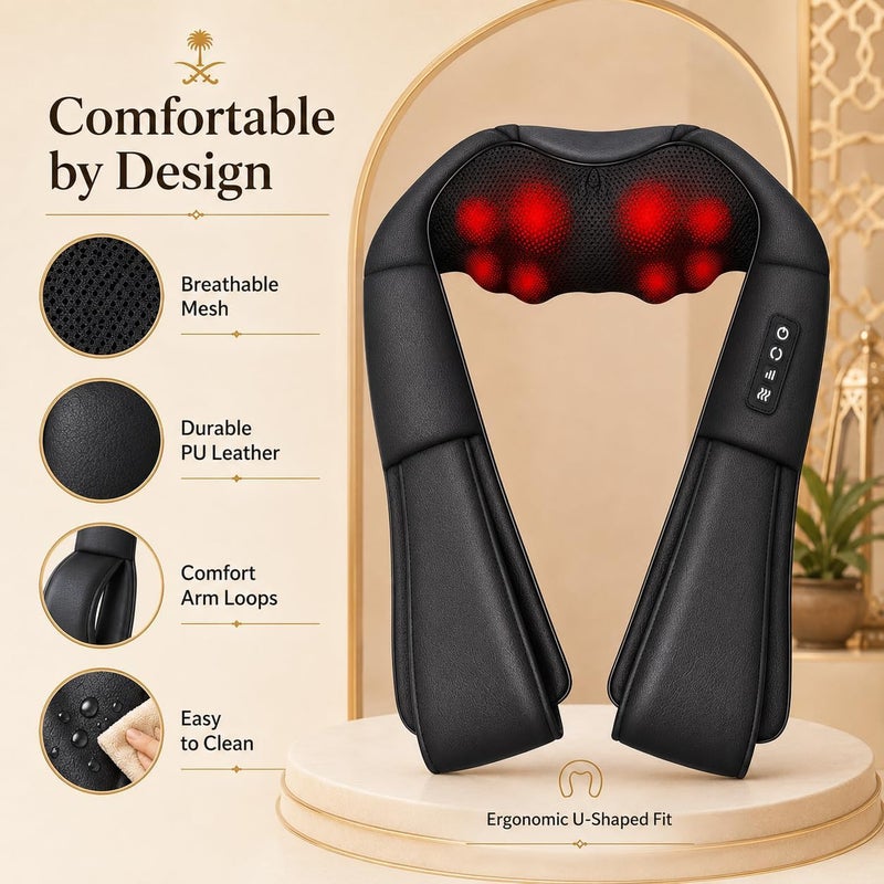 Neck Massager with Heat, Shiatsu Massager for Neck, Back, Shoulder, Foot and Leg, Deep Tissue 3D Kneading Helps to Relax Muscles at Home and Car, Comfort Gifts for Women and Men - Image 5