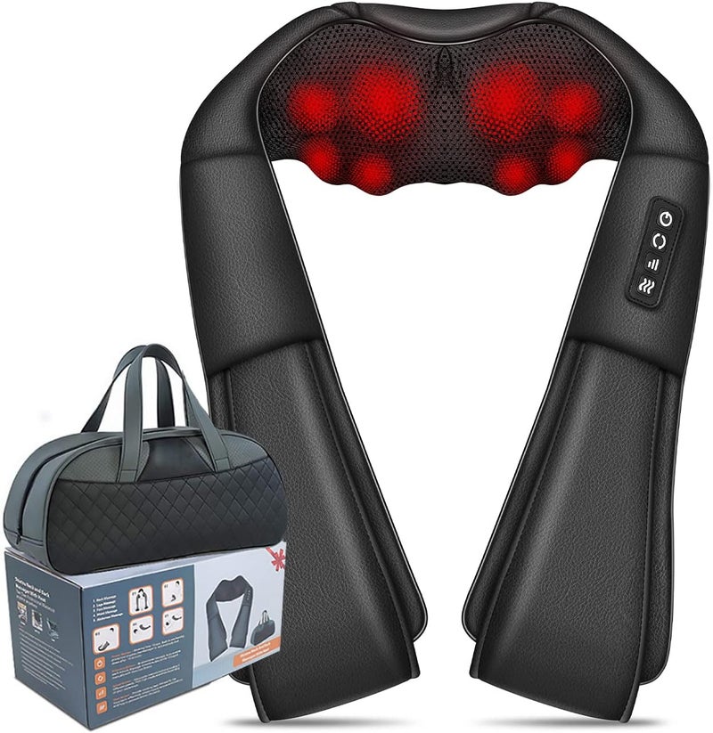 Neck Massager with Heat, Shiatsu Massager for Neck, Back, Shoulder, Foot and Leg, Deep Tissue 3D Kneading Helps to Relax Muscles at Home and Car, Comfort Gifts for Women and Men - Image 1