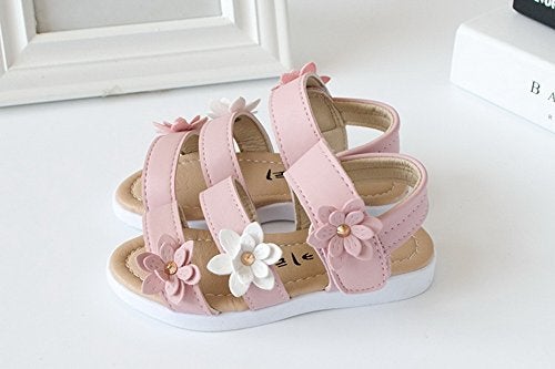 Vokamara Big Girls Fashion Bow Sandals Summer Shoes (X-Pink, numeric_13) - Image 3
