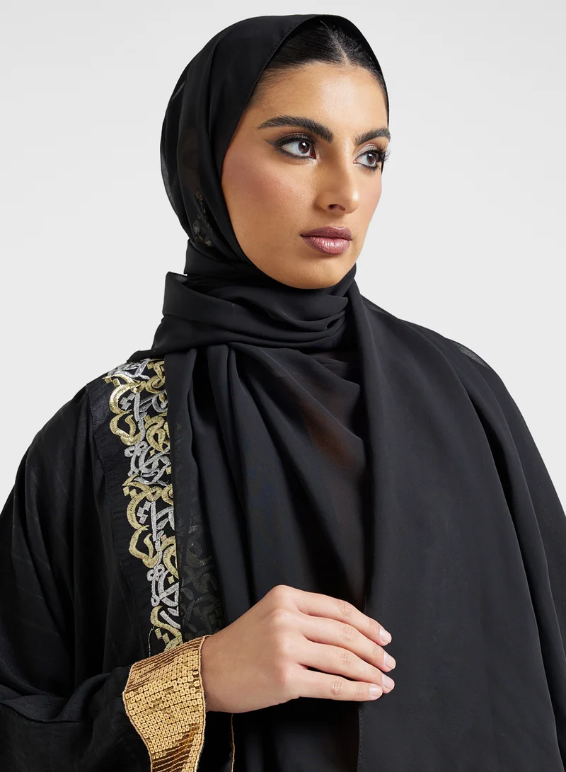 Khizana Embroidered Abaya With Sheila