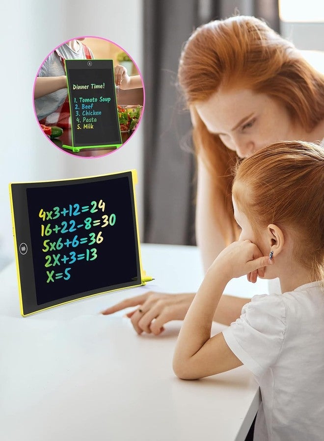 TECJOE LCD Writing Board, 2 Pack, 8.5 Inch Tablet for Children and Adults, Erasable, Reusable Writing Drawing Pad, with Lockable Erase Button (Yellow + Green) - Image 5