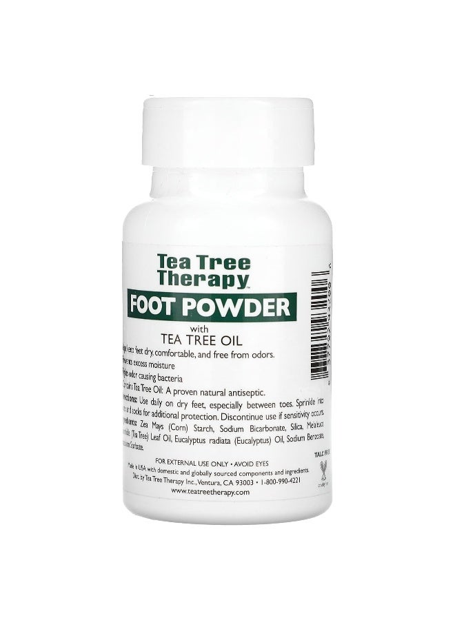 Tea Tree Therapy, Antiseptic Foot Powder With Tea Tree Oil, Unscented, 3 oz (85 gm) - Image 3