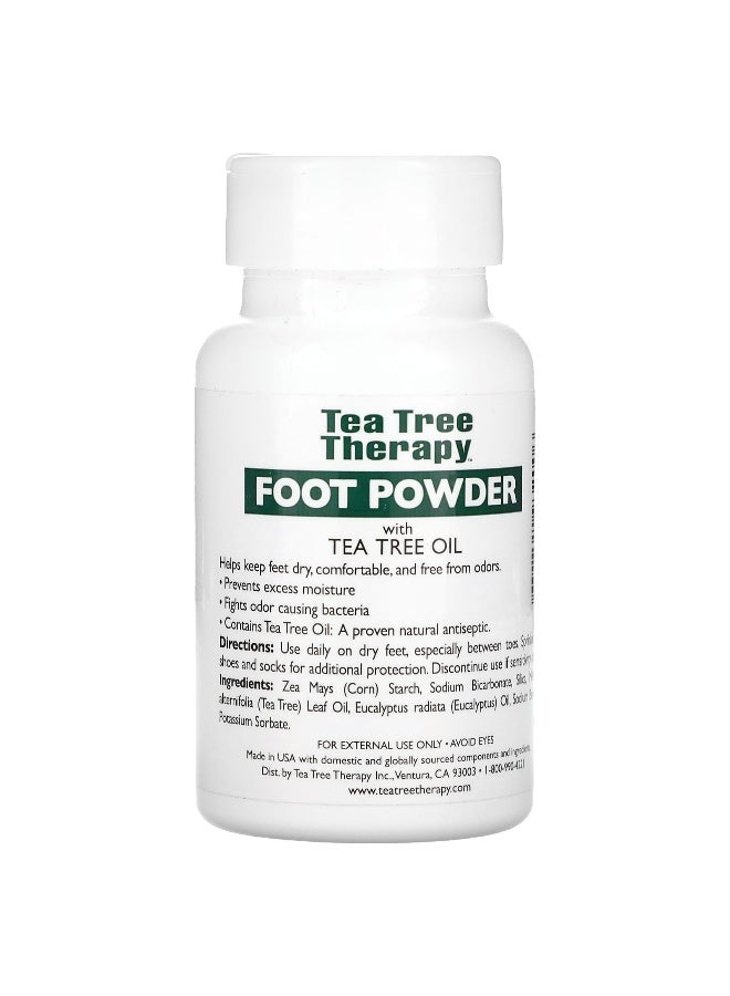 Tea Tree Therapy, Antiseptic Foot Powder With Tea Tree Oil, Unscented, 3 oz (85 gm) - Image 2