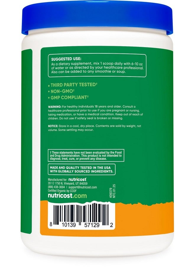 Nutricost Organic Super Greens Powder (30 Servings) Orange Sunrise Flavor - Superfood Supplement Drink Mix - Image 4