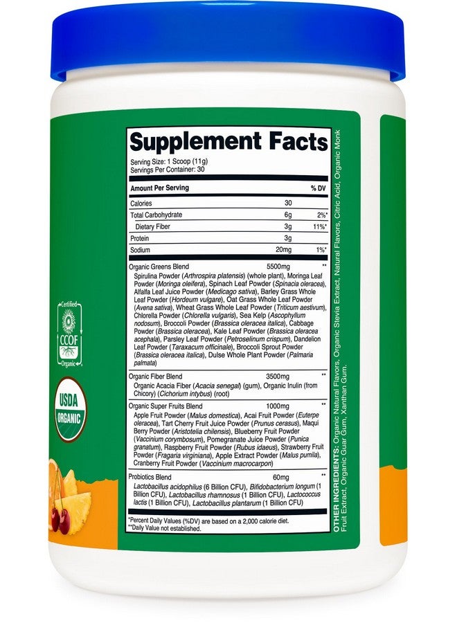Nutricost Organic Super Greens Powder (30 Servings) Orange Sunrise Flavor - Superfood Supplement Drink Mix - Image 5
