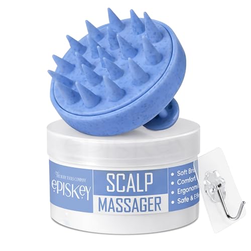 Episkey Scalp Massager Shampoo Brush, Eco-Friendly Wheat Straw Body With Soft Silicon Bristles, Hair Scalp Scrubber, Scalp Exfoliator | Dandruff Removal, Prevents Hair Loss For Men, Women (Jb-35) - Image 1