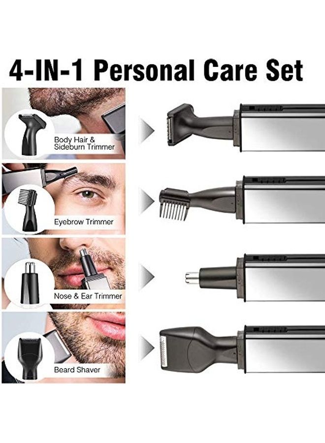 NIBEMINENT 4-In-1 Ear And Nose Hair Trimmer Black - Image 4