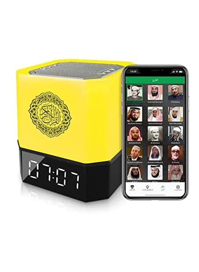 كروني ٢٢٩، سماعة قرآنية بمصباح لمس، مع ساعة أذان، وإضاءة ٧ ألوان، وتحكم بلوتوث، وذاكرة ٨ جيجابايت، و١٨ قارئًا، ومكعب تعليم إسلامي - Image 2