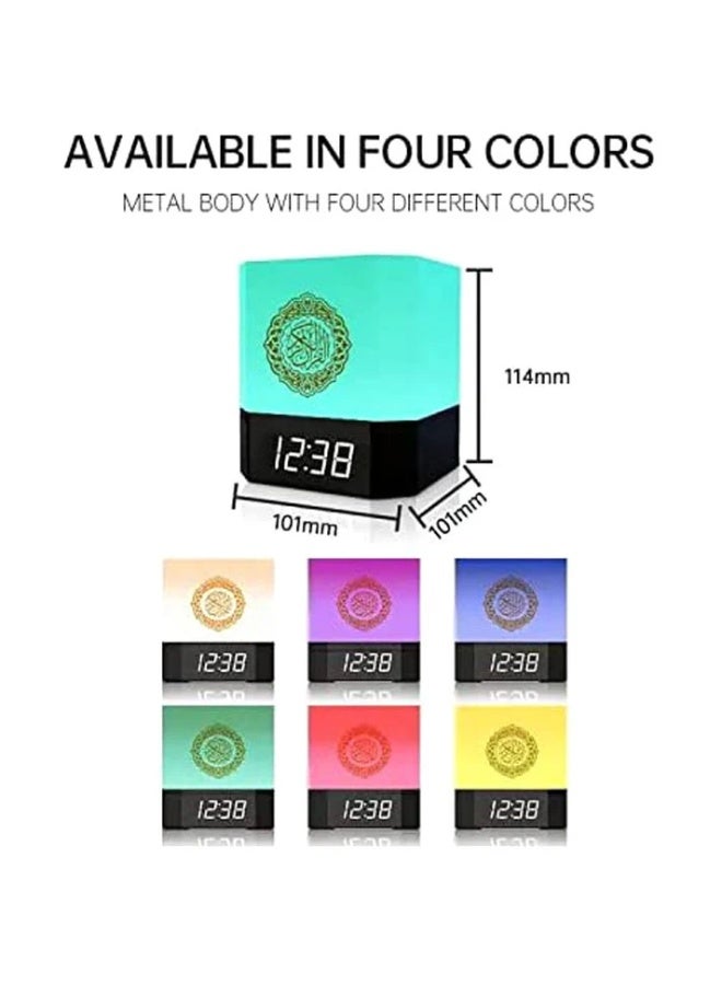 كروني ٢٢٩، سماعة قرآنية بمصباح لمس، مع ساعة أذان، وإضاءة ٧ ألوان، وتحكم بلوتوث، وذاكرة ٨ جيجابايت، و١٨ قارئًا، ومكعب تعليم إسلامي - Image 3