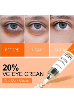 JoyPretty Vitamin C Brightening Eye Cream Serum Remove Dark Circles Eye Bags Wrinkles And Fine Lines - 20 ml  - Image 2