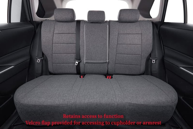 Coverdream Full Set Cloth Seat Covers for 2014-2019 Toyota Corolla L, LE, LE Eco Plus, LE Plus - Gray - Image 4