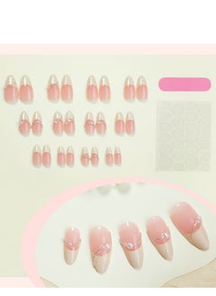 SYNSYB French Tip Press On Nails - Package Soft Gel French Fake Nails Short, Salon-quality Press On Nails, Seamless Glue-on Nails for Woman Nail Art Manicure  - Image 3