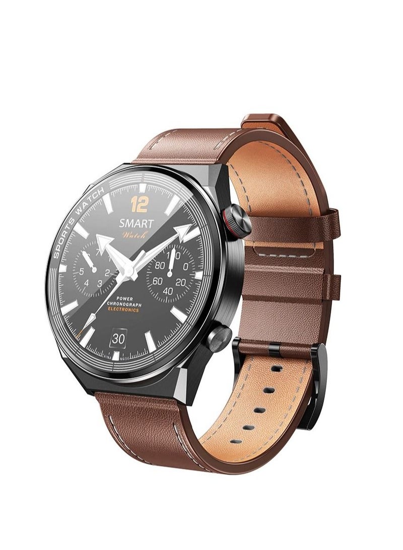 هوكو Hoco Y11 1.5 بوصة ساعة ذكية بلوتوث 5.0 رجال الأعمال نمط الأعمال حزام جلد ساعة مكالمة مراقبة معدل ضربات القلب IP68 مقاوم للماء - Image 1