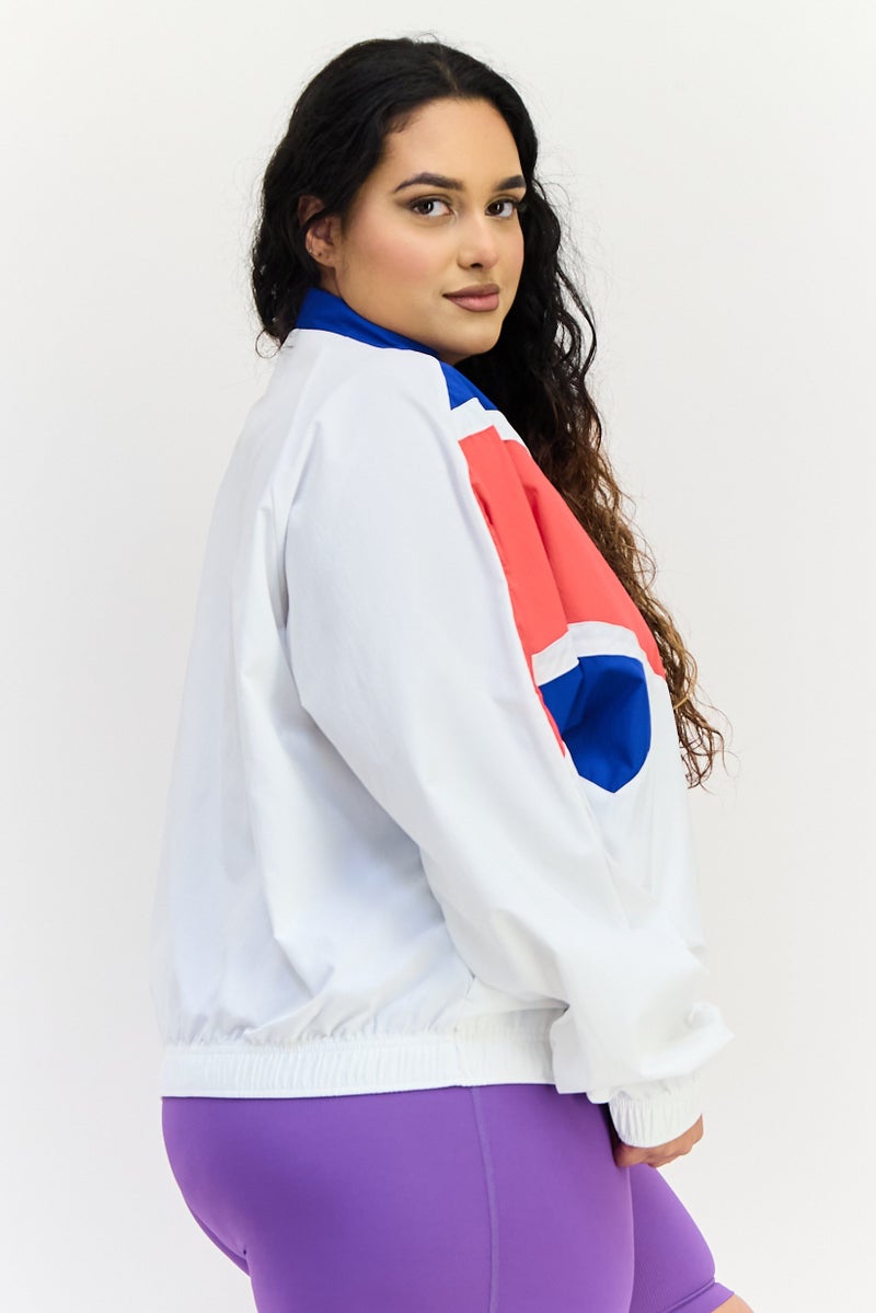 Reebok Women Plus Size Long Sleeve Outdoor Jacket, Multicolor - Image 2