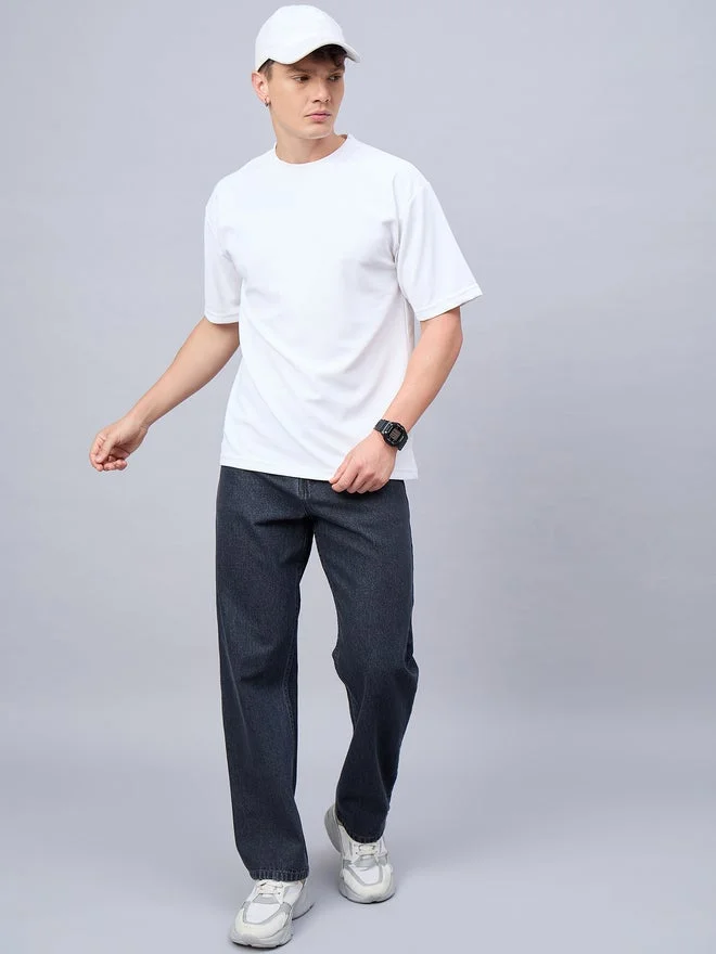 تايك تو REPRISE White Textured Oversized T-Shirts