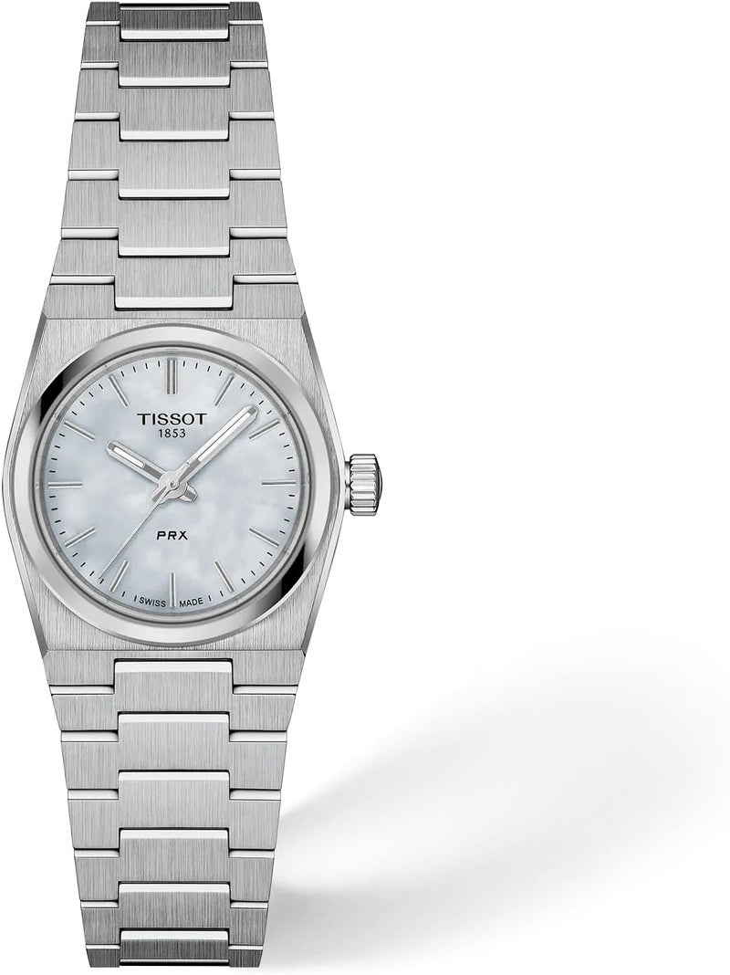 Tissot PRX Quartz 25mm Women's Quartz Watch - Mother Of Pearl Dial, Silver Strap - T1370101111100 - Image 1