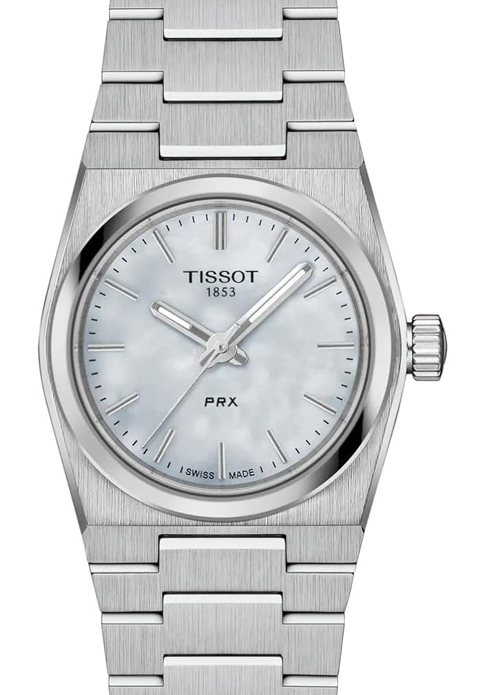 Tissot PRX Quartz 25mm Women's Quartz Watch - Mother Of Pearl Dial, Silver Strap - T1370101111100 - Image 2