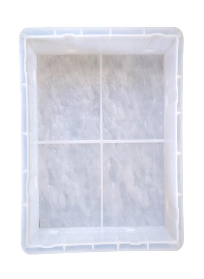 Reyal White 8x8 four square Paver Mould (200 x 200 x 60mm) Light Plastic Paver Block Mould DIY Concrete Mold - Image 1