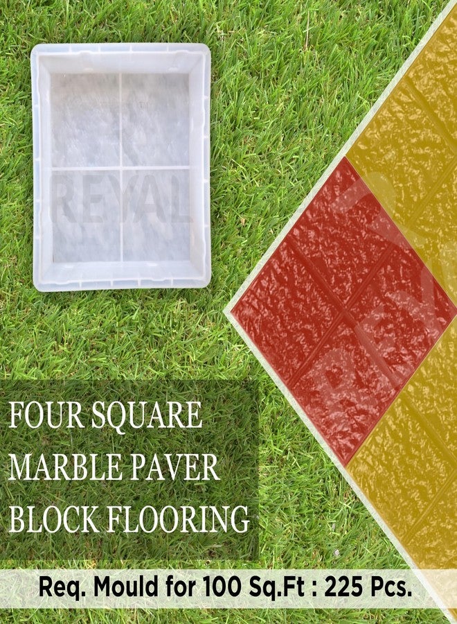 Reyal White 8x8 four square Paver Mould (200 x 200 x 60mm) Light Plastic Paver Block Mould DIY Concrete Mold - Image 5
