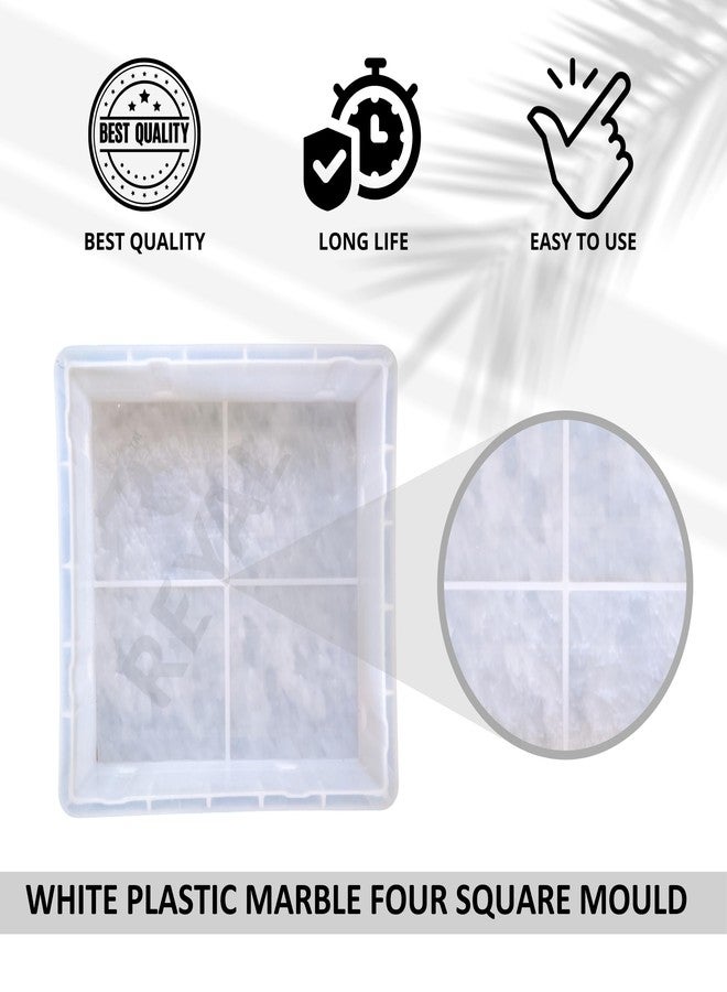 Reyal White 8x8 four square Paver Mould (200 x 200 x 60mm) Light Plastic Paver Block Mould DIY Concrete Mold - Image 3