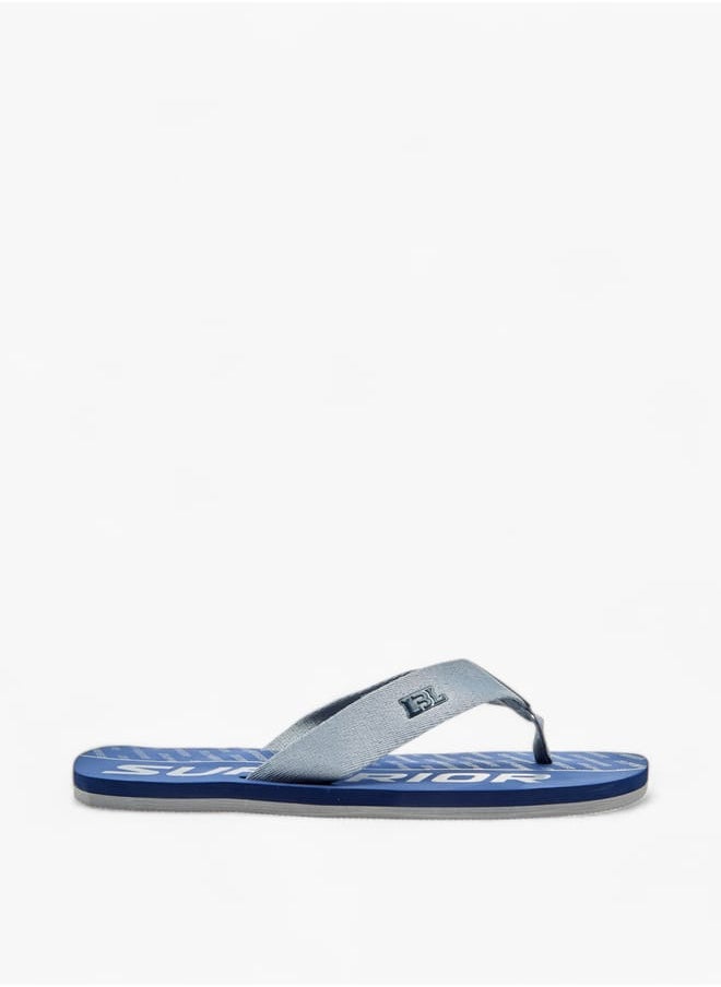 LBL by Shoexpress Men Printed Slip-On Thong Slippers  - Image 2