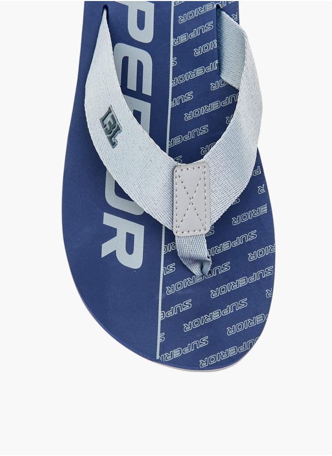 LBL by Shoexpress Men Printed Slip-On Thong Slippers  - Image 3