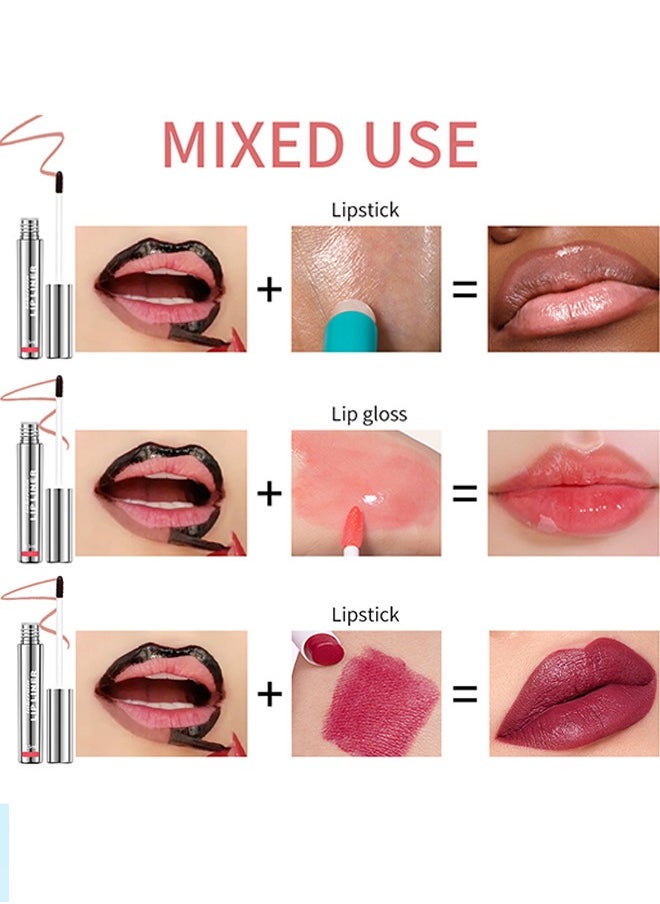 lakerain - Peel Off Lip Liner Tattoo, Peel Off Lip Stain Long Lasting Lip Stain Peel Off Infused with Hyaluronic Acid and Vitamin E Waterproof Long Lasting Highly Pigmented Matte Lip Tint Rose Pink #01 - Image 1