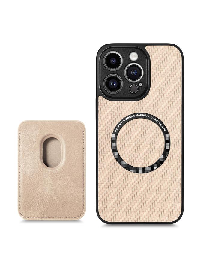 Zaboon Case For iPhone 13 Pro Carbon Fiber Leather Card Magsafe Magnetic Phone Case - Image 3