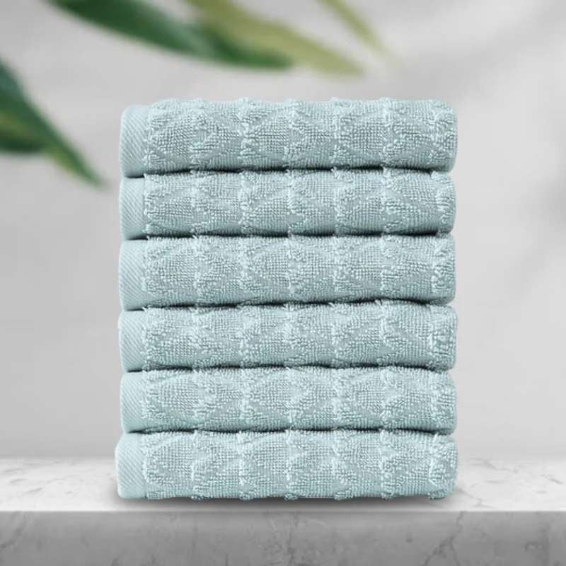 Efabrika Bria 100% Cotton 6-Piece 30X30 Guest Hand Towel Set