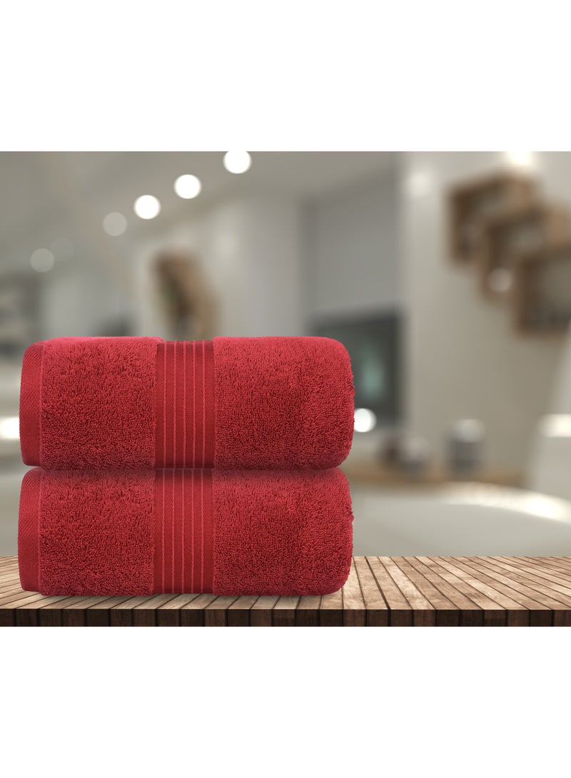Bliss Casa Bliss Casa 2-Piece 100% Combed Cotton Bath Sheets - 550 GSM Large Bath Towels Quick Dry Highly Absorbent - Thick Soft Hotel Quality Bathroom Towels for Bath and Spa 35x70 Inch  - Image 2