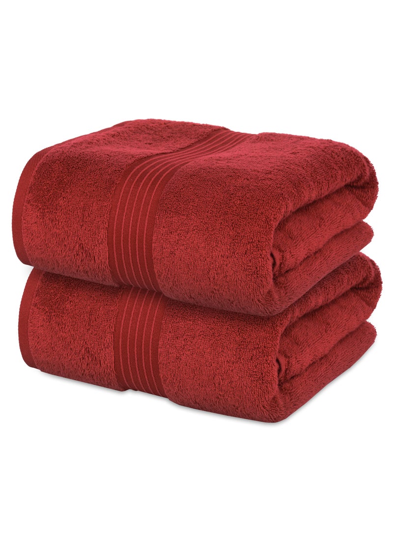 Bliss Casa Bliss Casa 2-Piece 100% Combed Cotton Bath Sheets - 550 GSM Large Bath Towels Quick Dry Highly Absorbent - Thick Soft Hotel Quality Bathroom Towels for Bath and Spa 35x70 Inch  - Image 1
