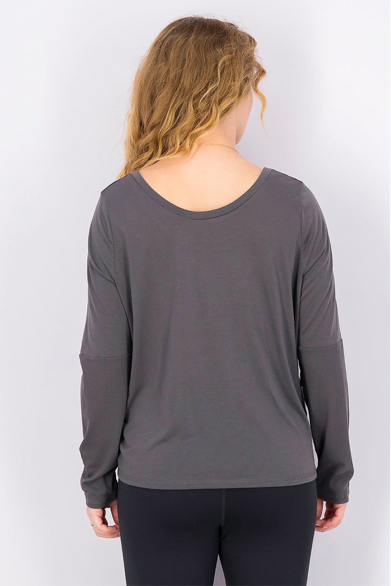 Tchibo Women Sportswear Fit Long Sleeve Outdoor Top, Grey  - Image 3