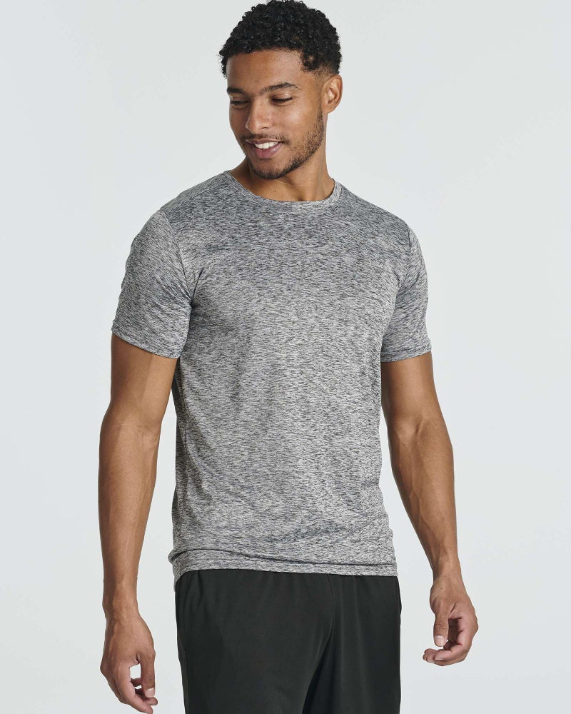 REALESSENTIALS Real Essentials 5 Pack: Menâ€™s Short Sleeve Dry Fit T-Shirts â€“ Moisture Wicking Athletic Workout Gym Fitness Casual Tees, Set 1, X-Large - Image 2