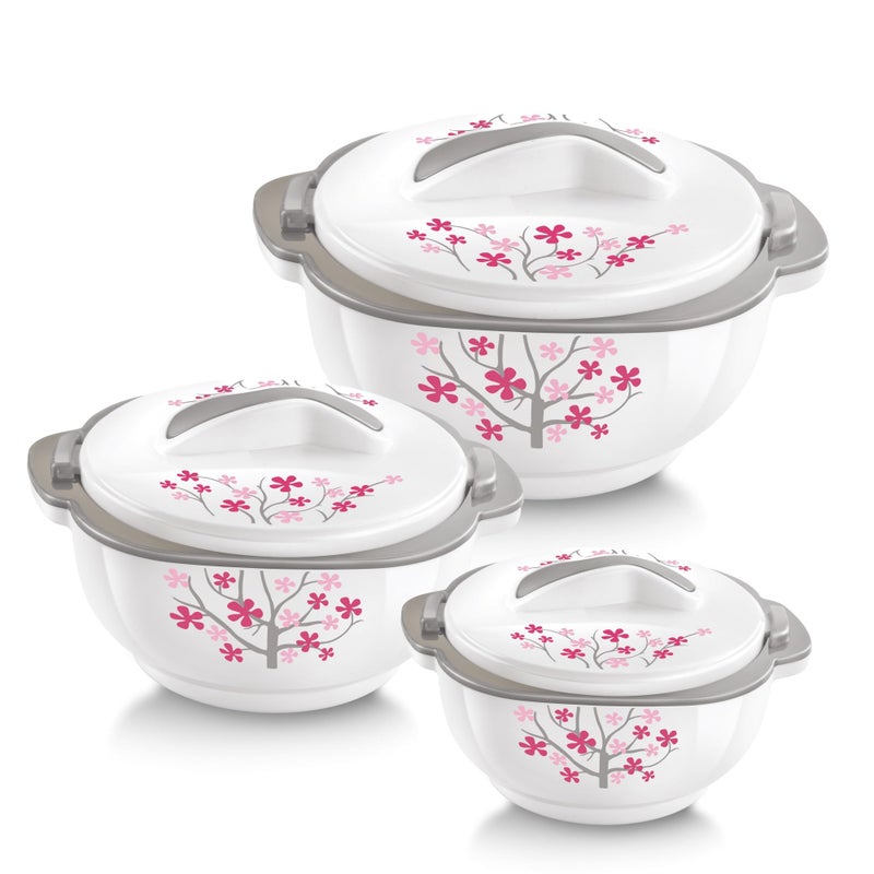 UTC DLX Spectra 3 Pcs Gift Set (600ml, 1200ml, 1800ml), Pink | BPA Free | Food Grade | PU Insulated | Hot & Cold - Image 1