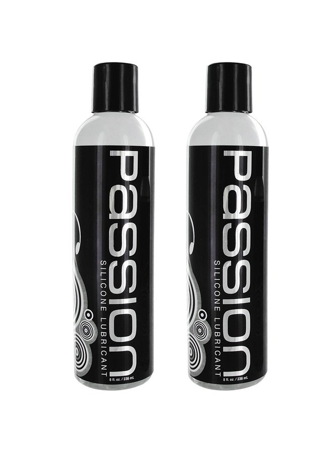 Passion Lube Passion Silicone Lube 8oz Twin Pack - 16oz Total, 1Count 